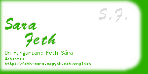 sara feth business card